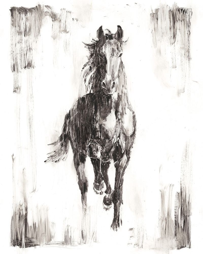 Wall Art Painting id:209180, Name: Rustic Black Stallion I, Artist: Harper, Ethan