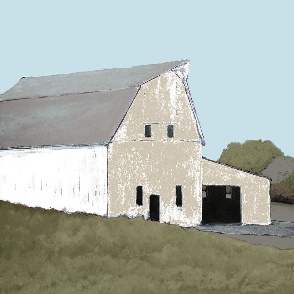 Wall Art Painting id:382786, Name: Custom Lonely Barn in Neutral II, Artist: Young, Carol