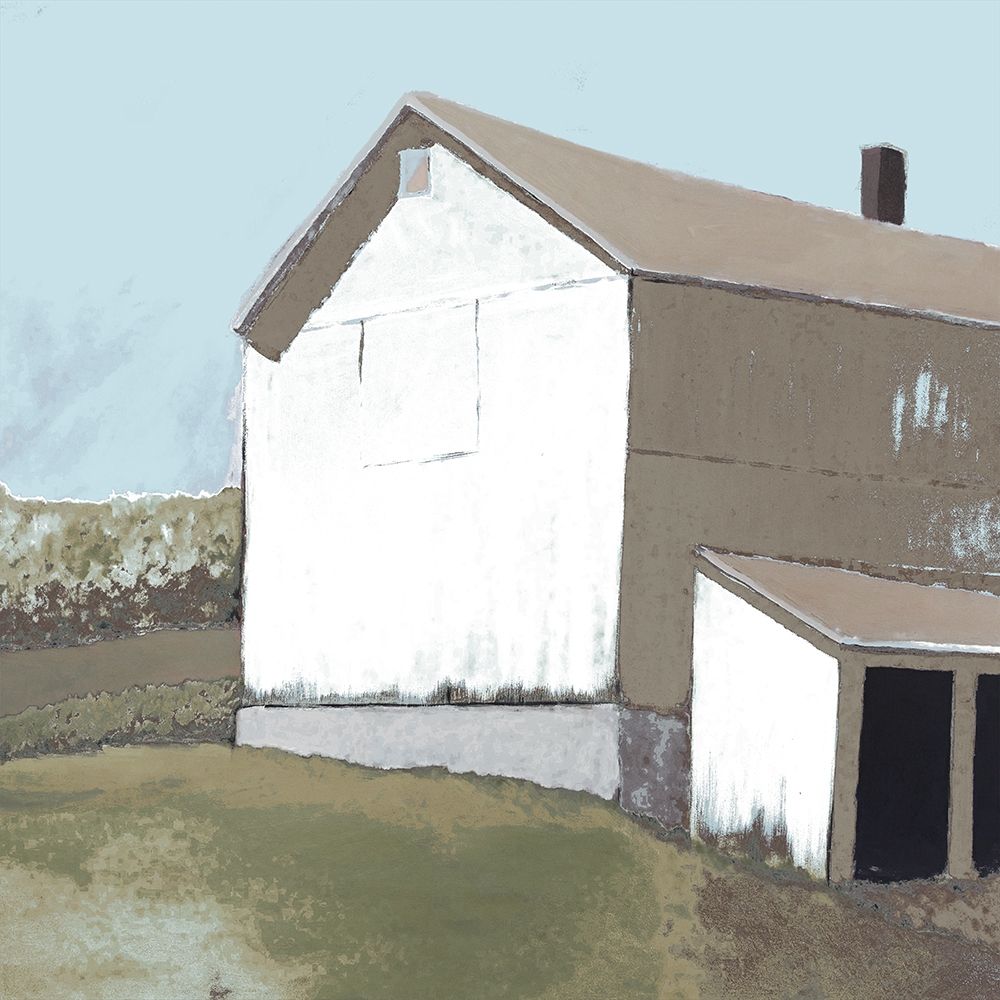 Wall Art Painting id:382787, Name: Custom Lonely Barn in Neutral IV, Artist: Young, Carol