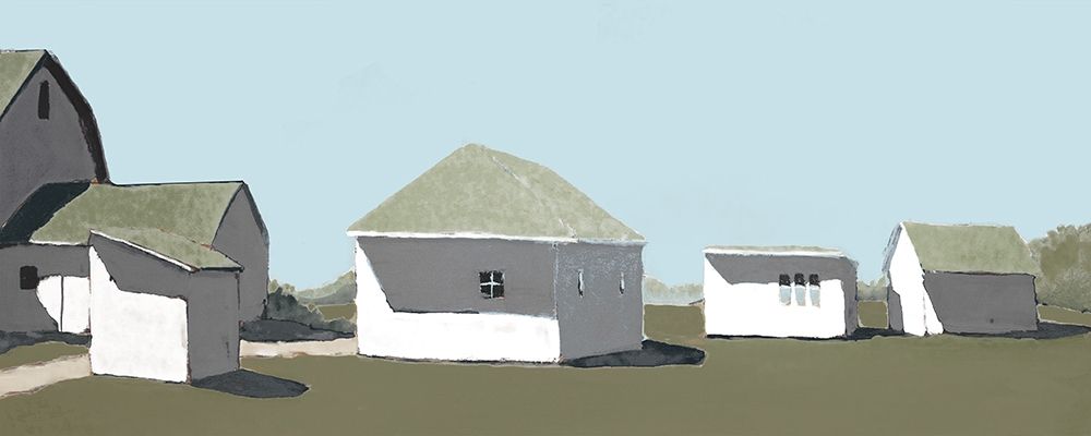 Wall Art Painting id:382788, Name: Custom Lonely Barn in Neutral V, Artist: Young, Carol