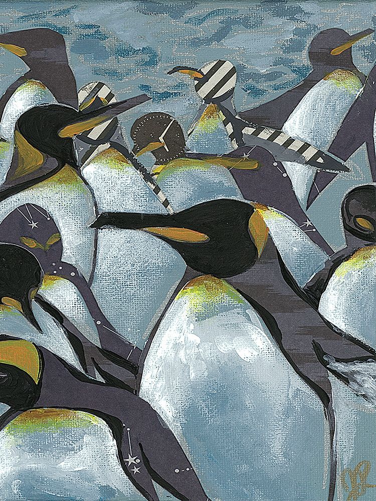 Wall Art Painting id:209396, Name: Colony of Penguins II, Artist: Rutledge, Jennifer