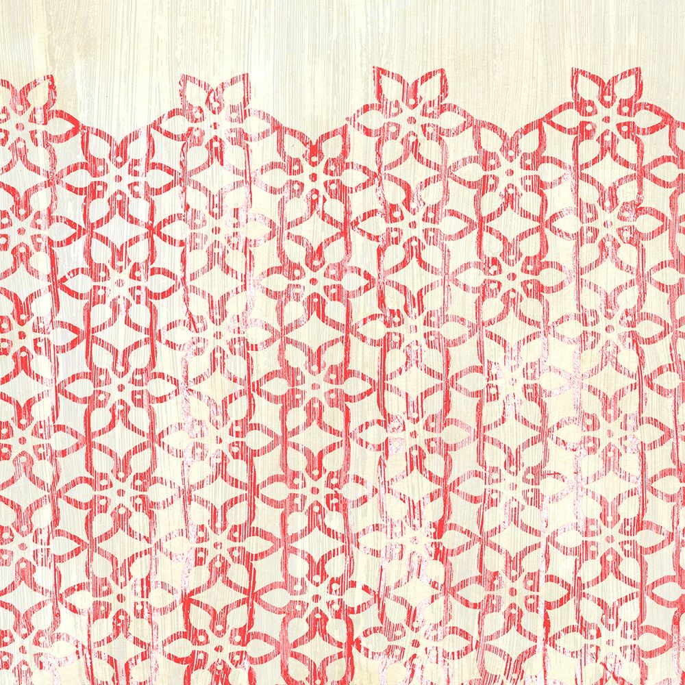 Wall Art Painting id:209732, Name: Weathered Patterns in Red IX, Artist: Vess, June Erica