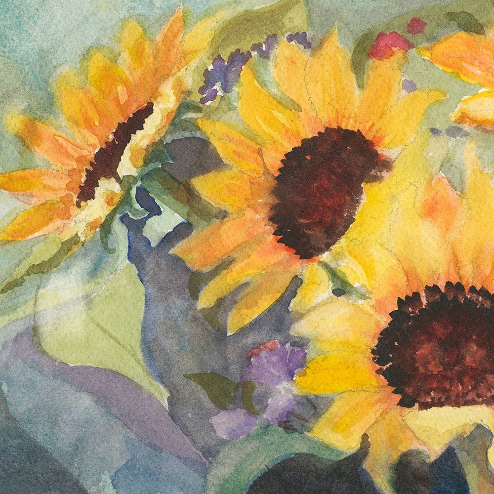 Wall Art Painting id:209861, Name: Sunflowers in Watercolor I, Artist: Iafrate, Sandra