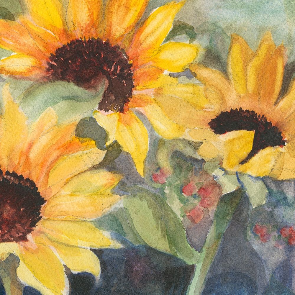 Wall Art Painting id:209862, Name: Sunflowers in Watercolor II, Artist: Iafrate, Sandra