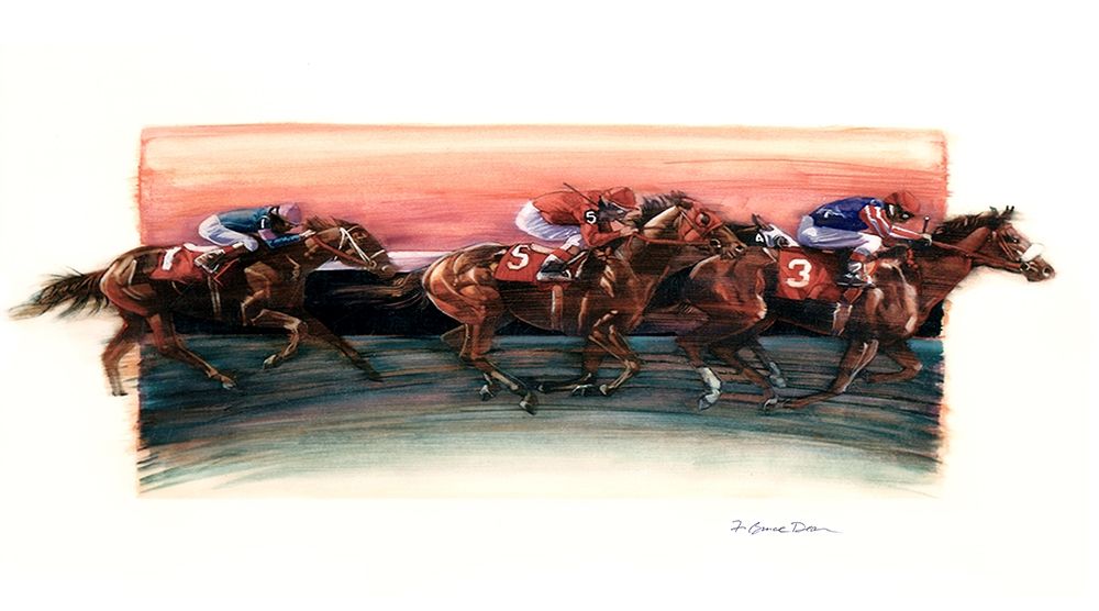 Wall Art Painting id:210342, Name: Horse Race, Artist: Dean, Bruce