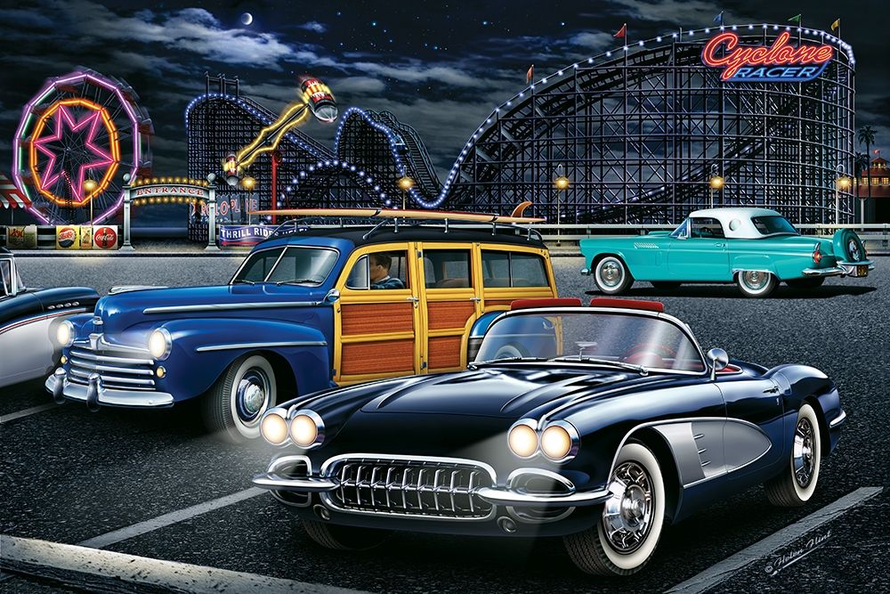 Wall Art Painting id:210355, Name: Diners and Cars III, Artist: Flint, Helen