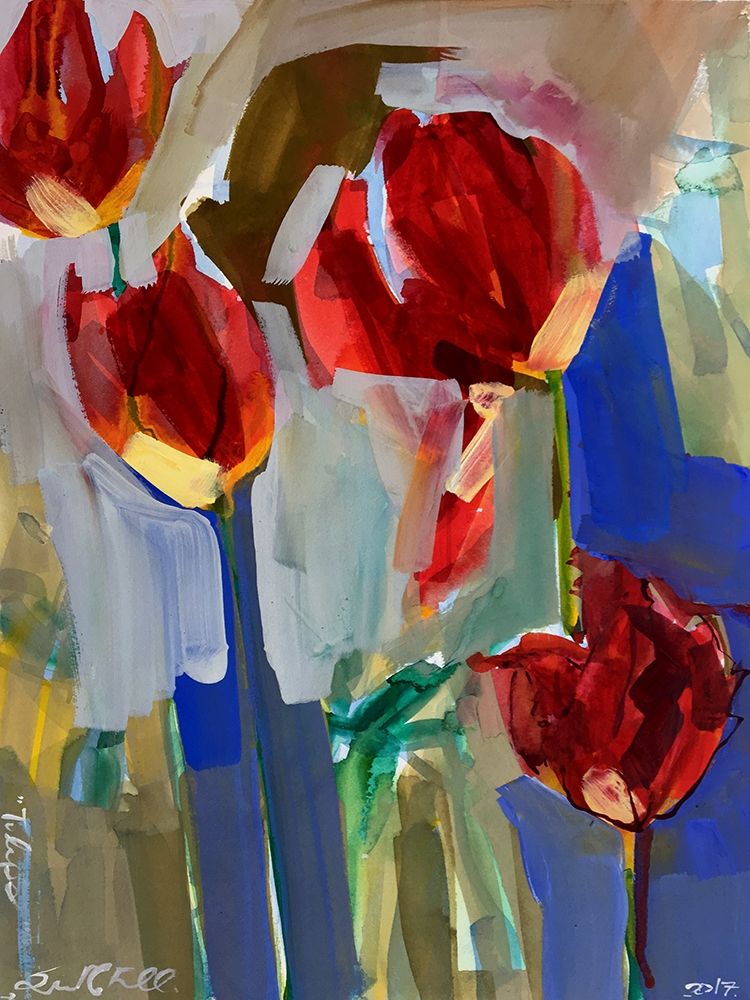 Art Print: Painterly Tulips I