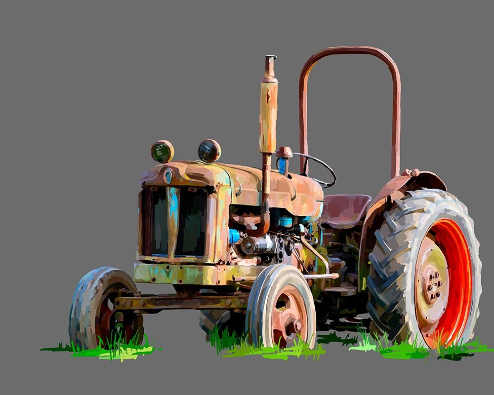 Wall Art Painting id:215129, Name: Vintage Tractor X, Artist: Kalina, Emily