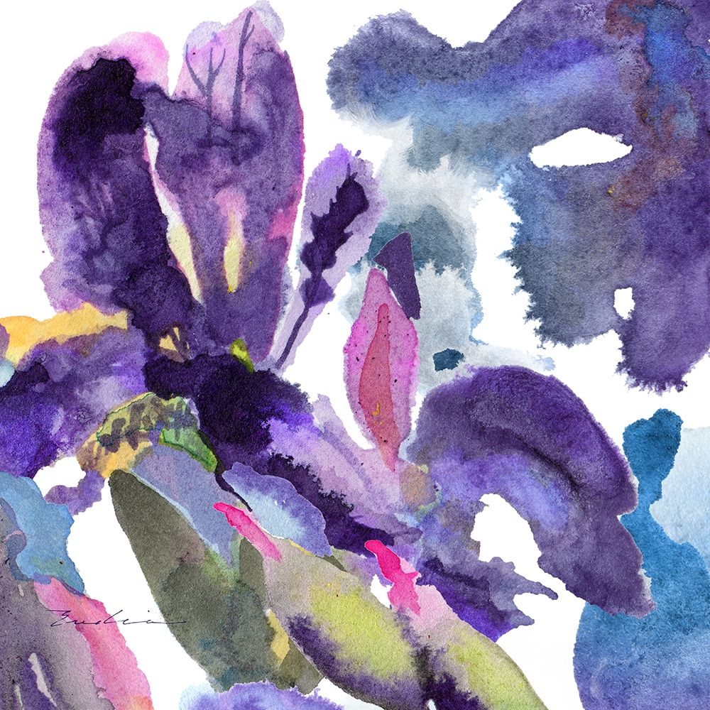 Wall Art Painting id:220372, Name: Watercolor Flower Composition II, Artist: Evelia Designs