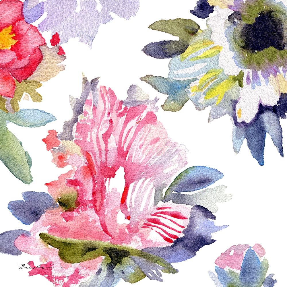 Wall Art Painting id:215262, Name: Watercolor Flower Composition VII, Artist: Evelia Designs