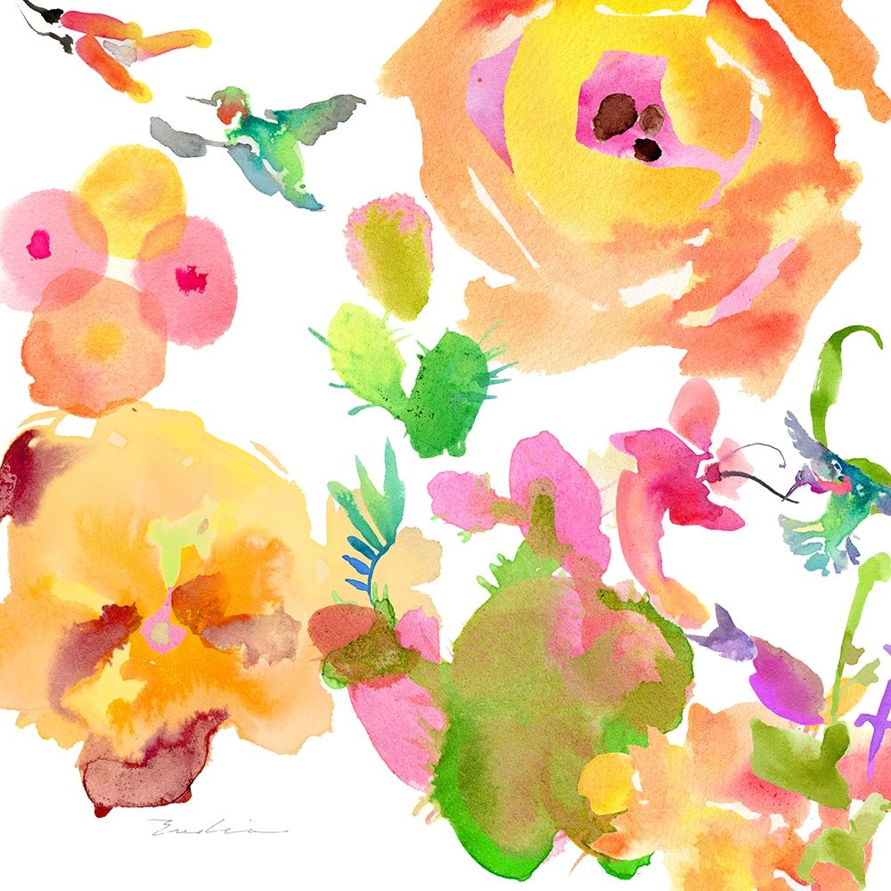 Wall Art Painting id:215263, Name: Watercolor Flower Composition VIII, Artist: Evelia Designs