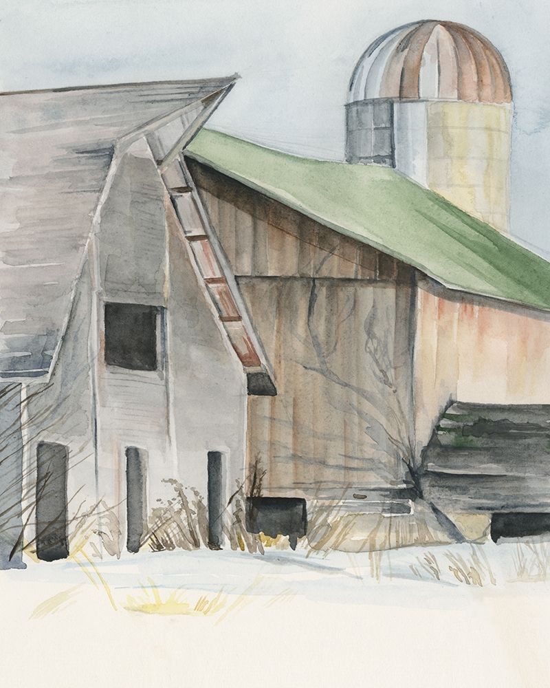 Wall Art Painting id:215278, Name: Winter Barn II, Artist: Parker, Jennifer Paxton