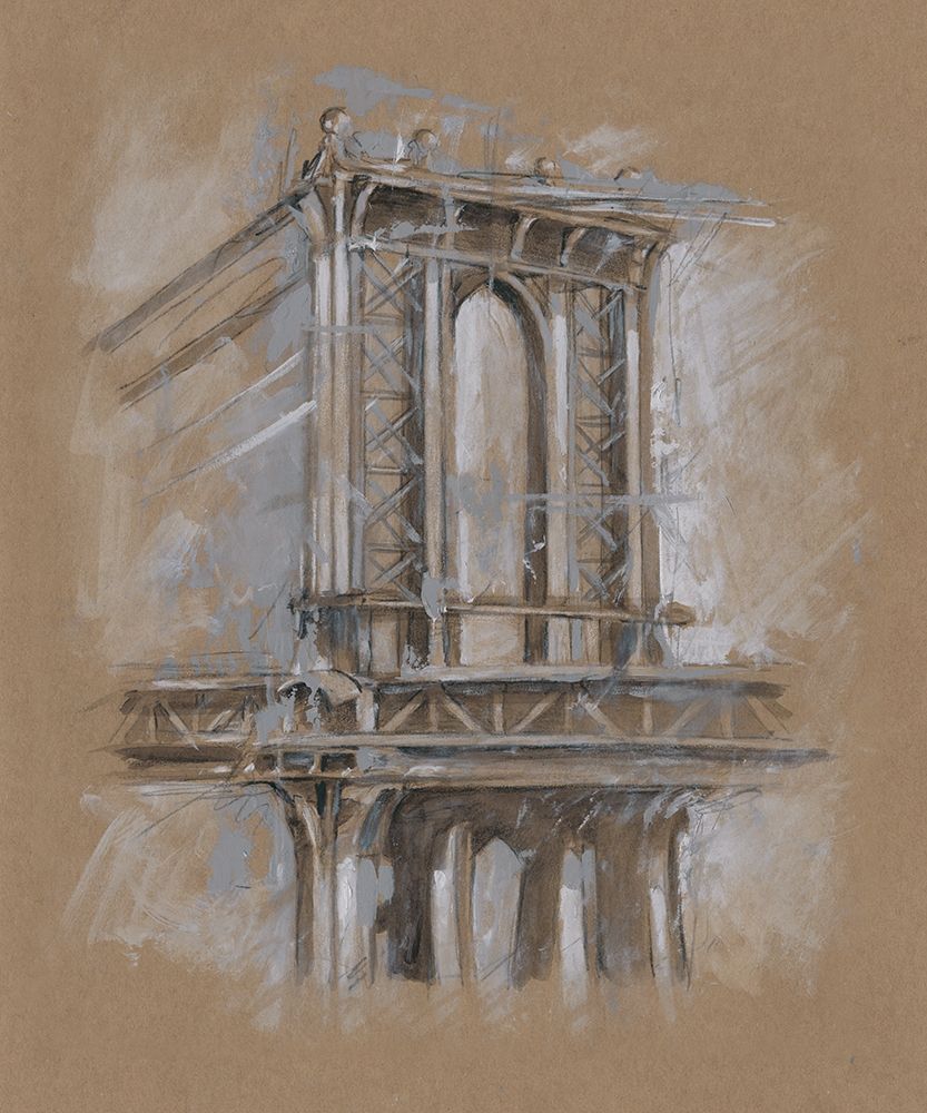 Wall Art Painting id:212678, Name: Brushwork Architecture Study IV, Artist: Harper, Ethan