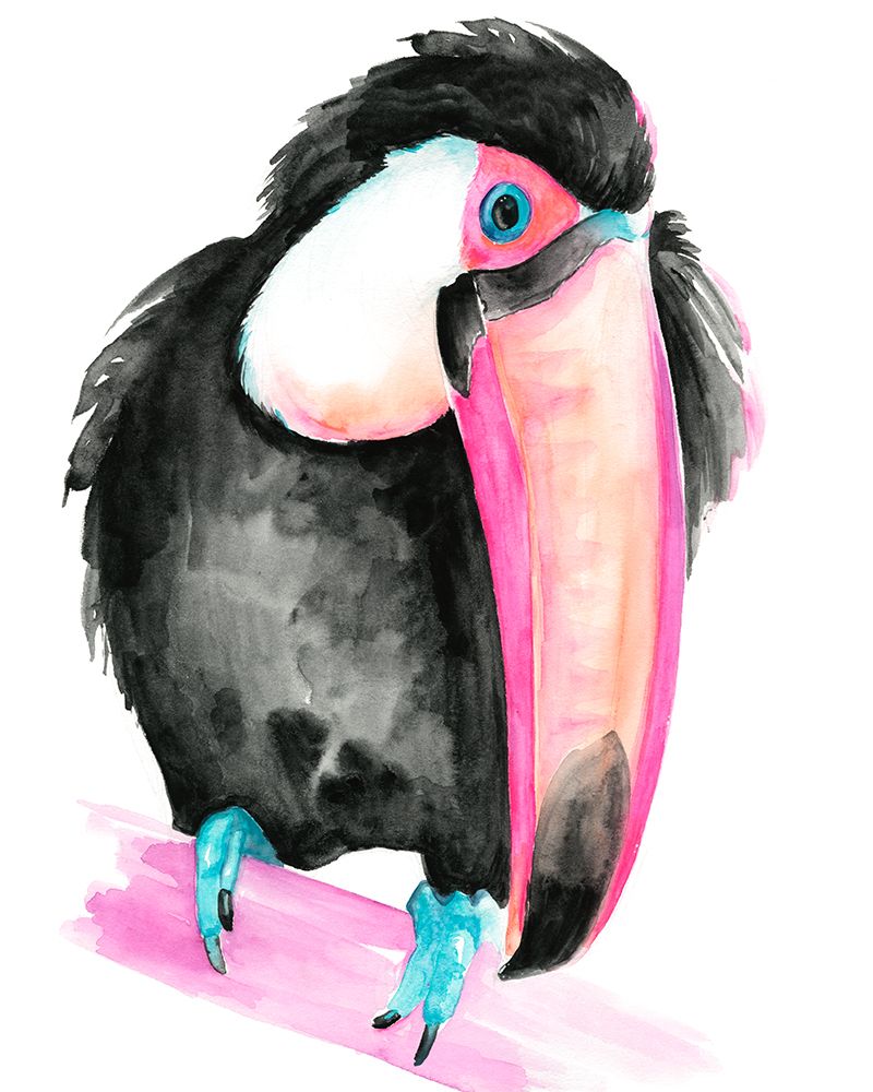 Wall Art Painting id:217912, Name: Technicolor Toucan I, Artist: Parker, Jennifer Paxton