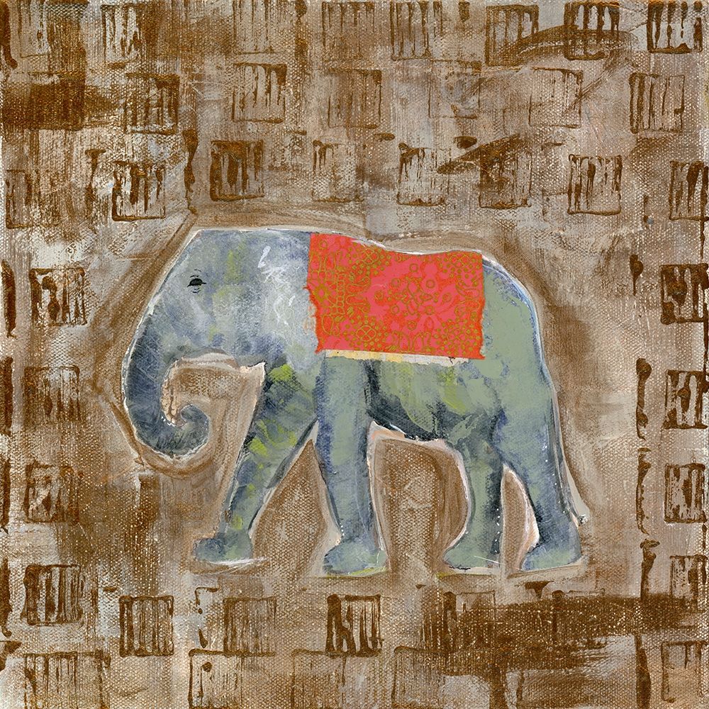 Wall Art Painting id:228237, Name: Global Elephant I, Artist: Daavettila, Tara