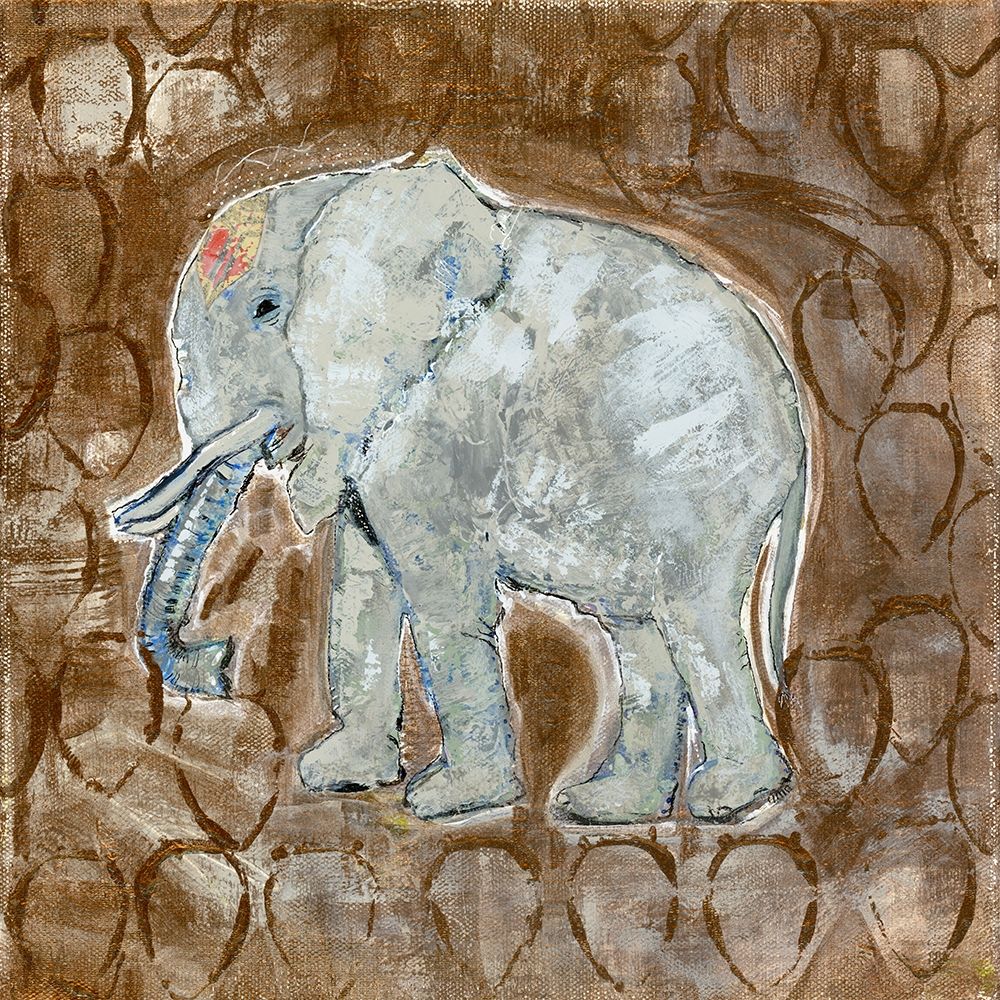 Wall Art Painting id:228238, Name: Global Elephant II, Artist: Daavettila, Tara
