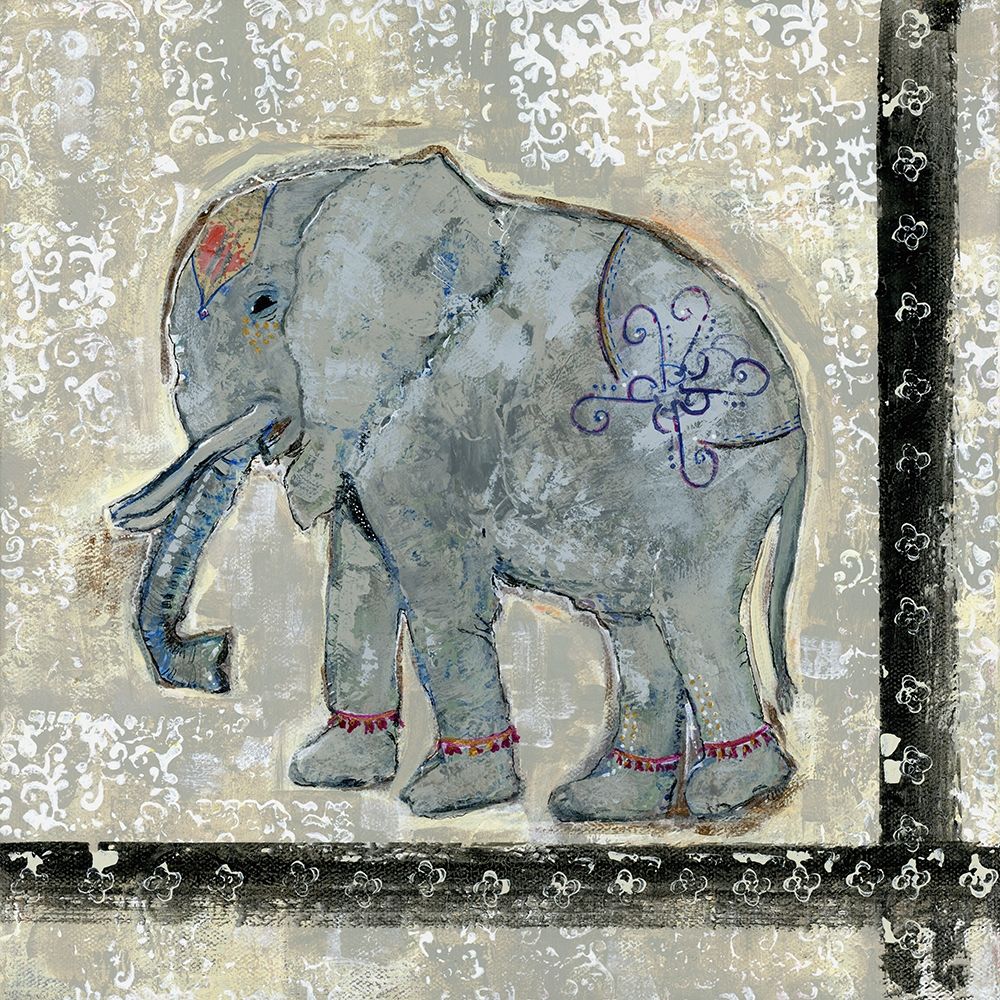 Wall Art Painting id:228241, Name: Global Elephant V, Artist: Daavettila, Tara