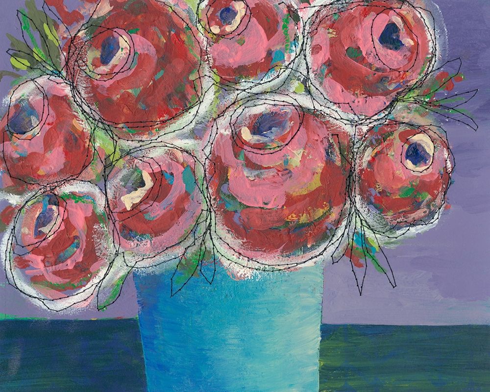 Wall Art Painting id:228273, Name: Candy Flowers I, Artist: Moore, Regina