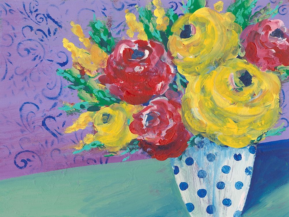 Wall Art Painting id:228275, Name: Fearless Floral I, Artist: Moore, Regina