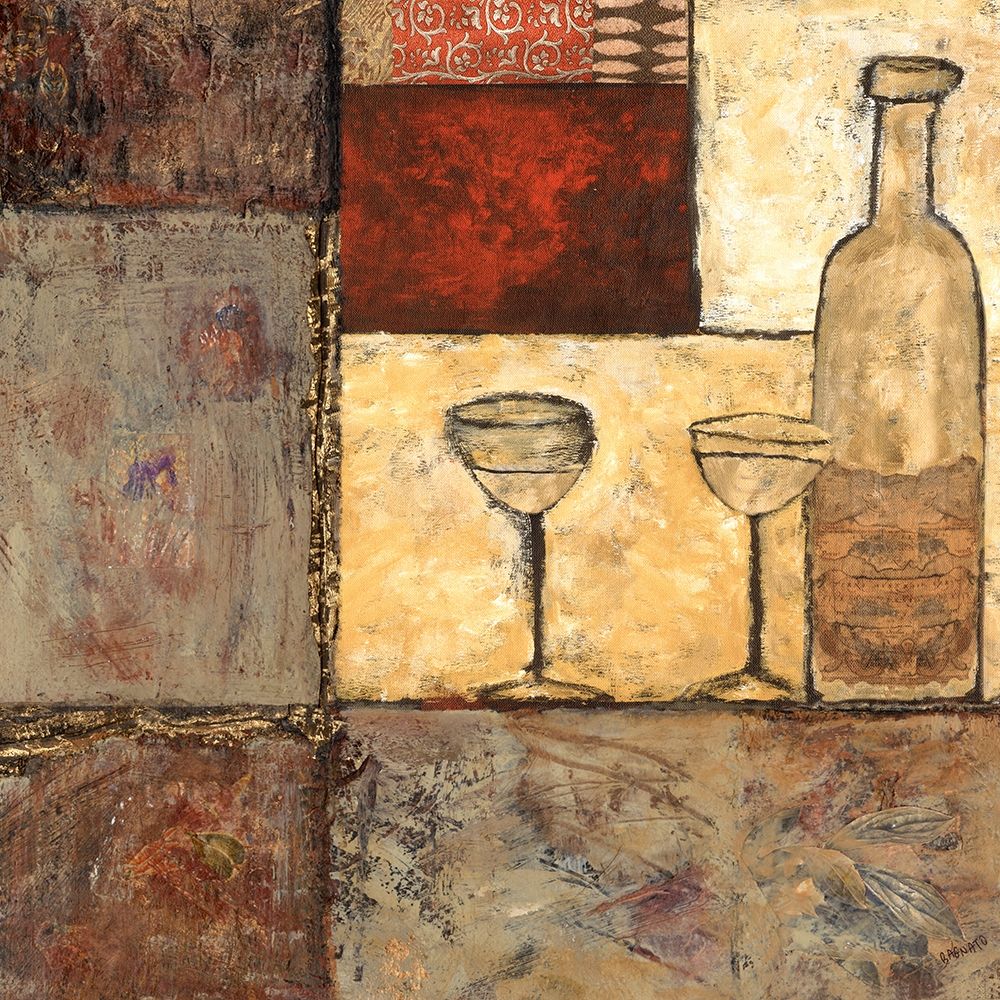 Wall Art Painting id:228374, Name: Wine for Two I, Artist: Franklin, Elizabeth