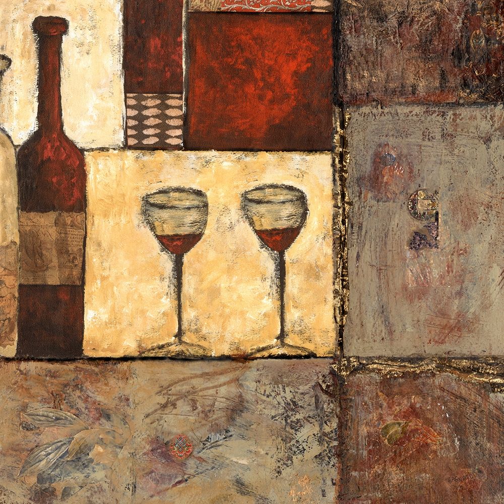 Wall Art Painting id:228375, Name: Wine for Two II, Artist: Franklin, Elizabeth
