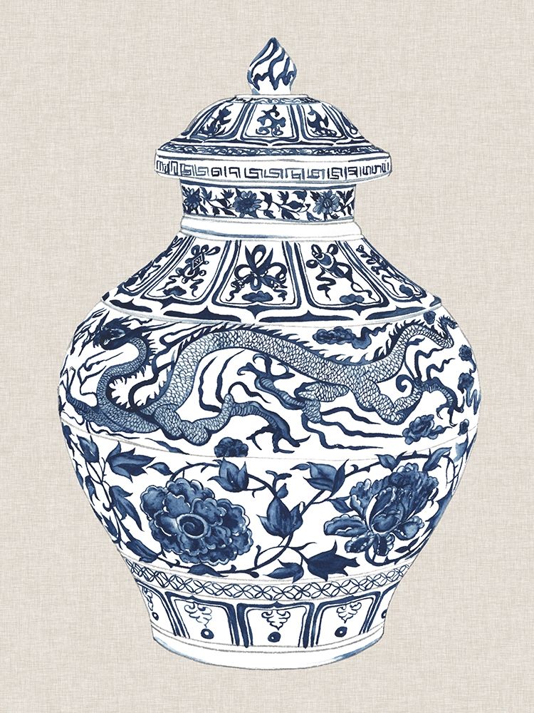 Wall Art Painting id:228483, Name: Antique Chinese Vase III, Artist: Wang, Melissa