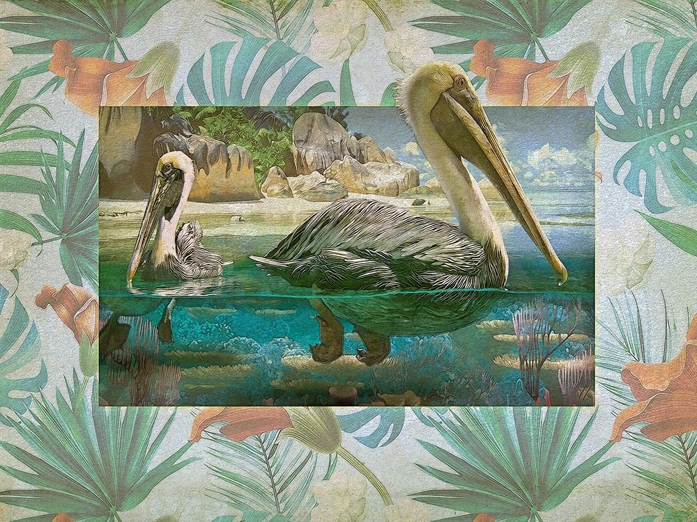 Wall Art Painting id:228602, Name: Pelican Paradise V, Artist: Hunziker, Steve
