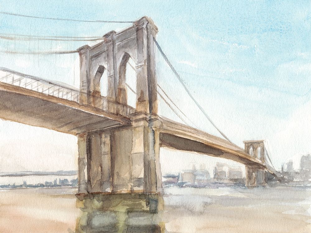 Art Print: Iconic Watercolor Bridge II
