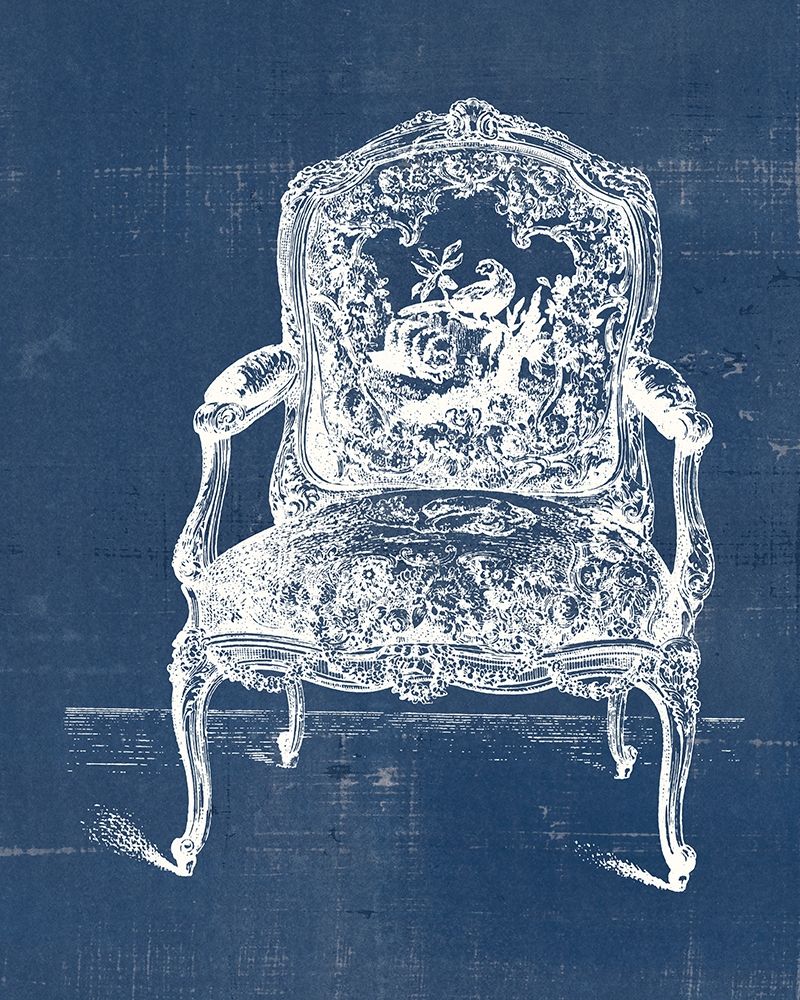 Wall Art Painting id:229489, Name: Antique Chair Blueprint V, Artist: Vision Studio 