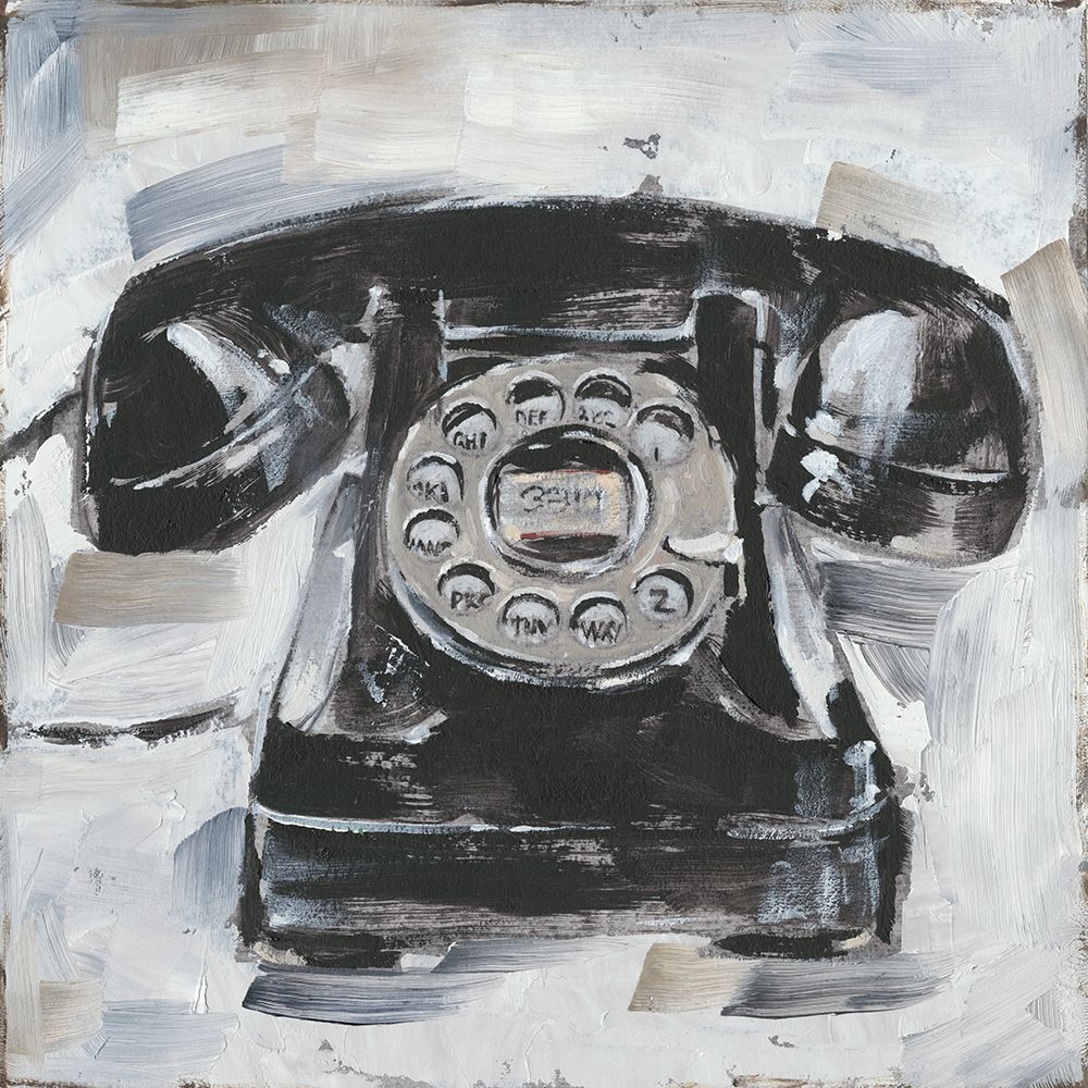 Wall Art Painting id:230363, Name: Retro Phone I, Artist: Harper, Ethan