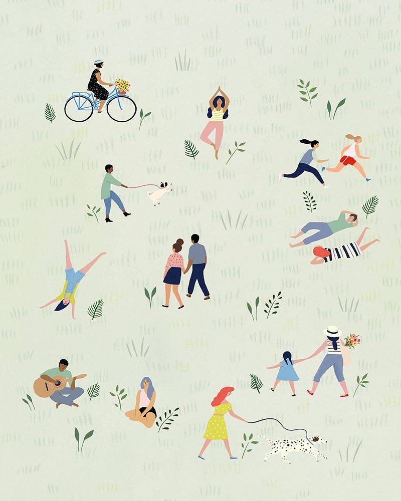 Wall Art Painting id:230453, Name: Park People I, Artist: Borges, Victoria