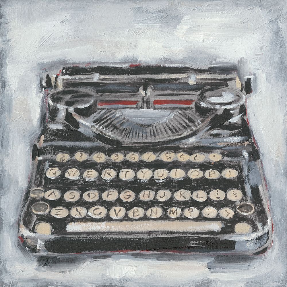 Wall Art Painting id:246386, Name: Vintage Typewriter I, Artist: Harper, Ethan