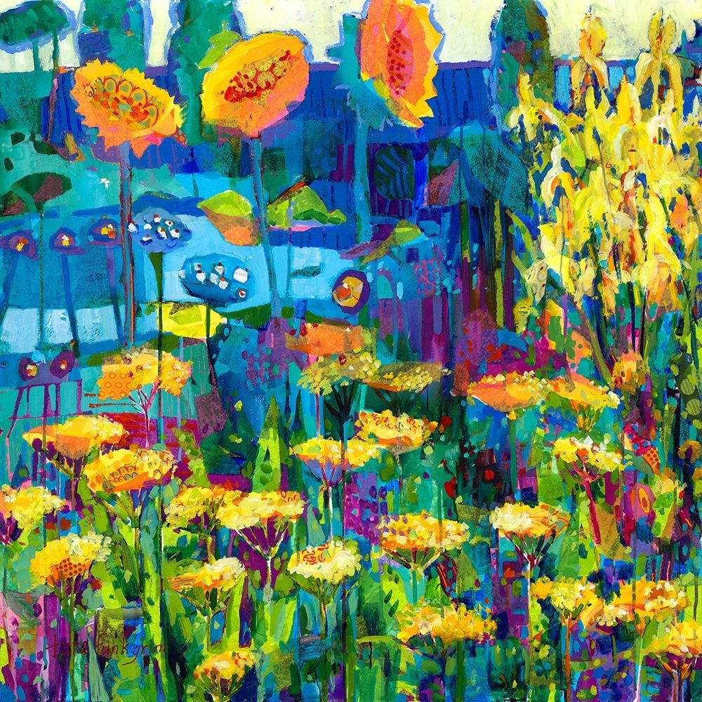 Wall Art Painting id:259378, Name: Yellow Garden I, Artist: Grim, Tara Funk