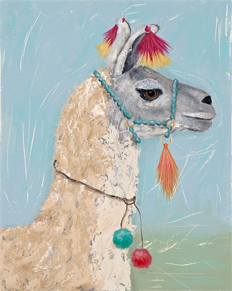 Wall Art Painting id:275049, Name: Painted Llama II, Artist: Reynolds, Jade