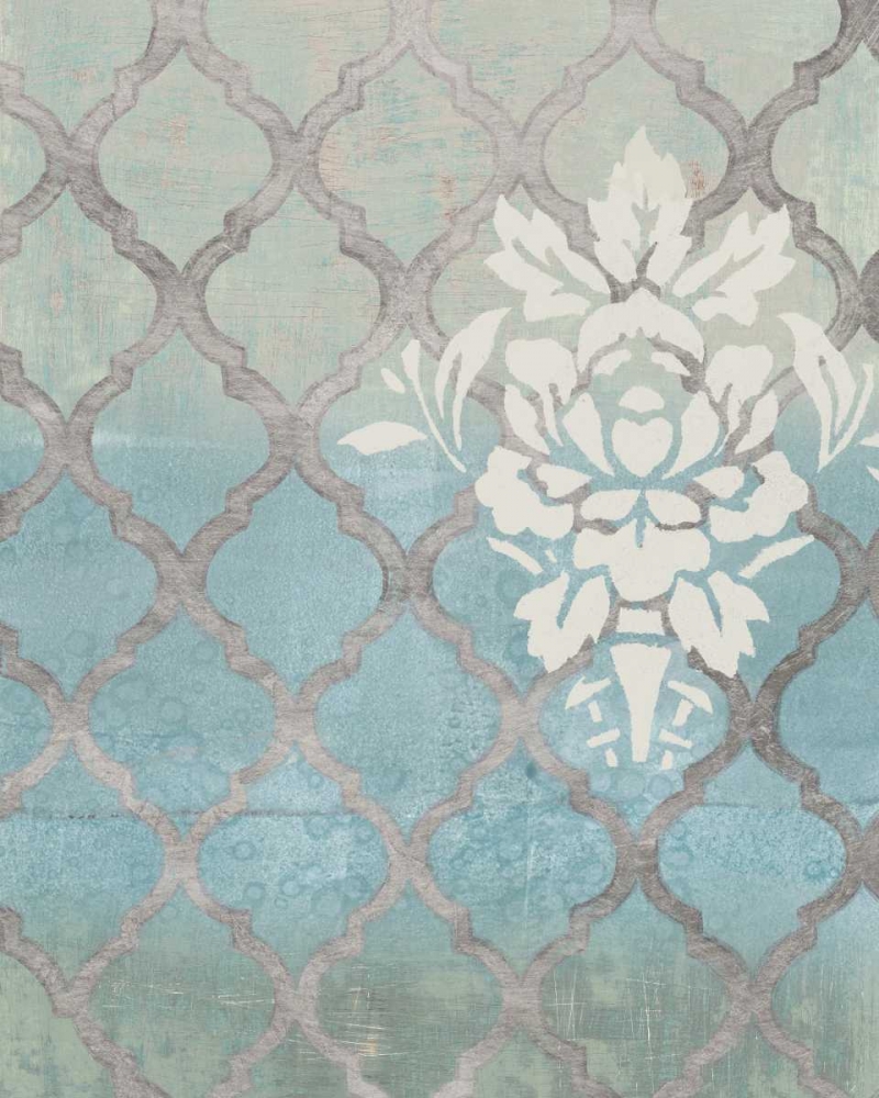 Wall Art Painting id:76409, Name: Teal and Arabesque I, Artist: Studio W