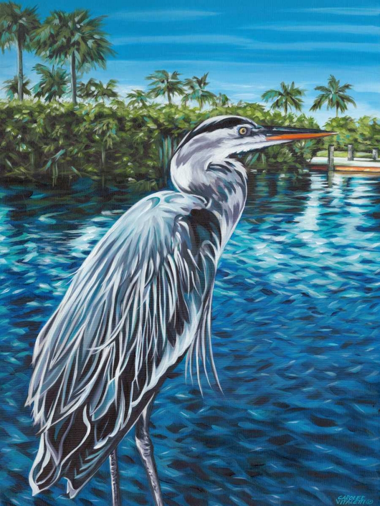 Wall Art Painting id:77150, Name: Peaceful Heron I, Artist: Vitaletti, Carolee