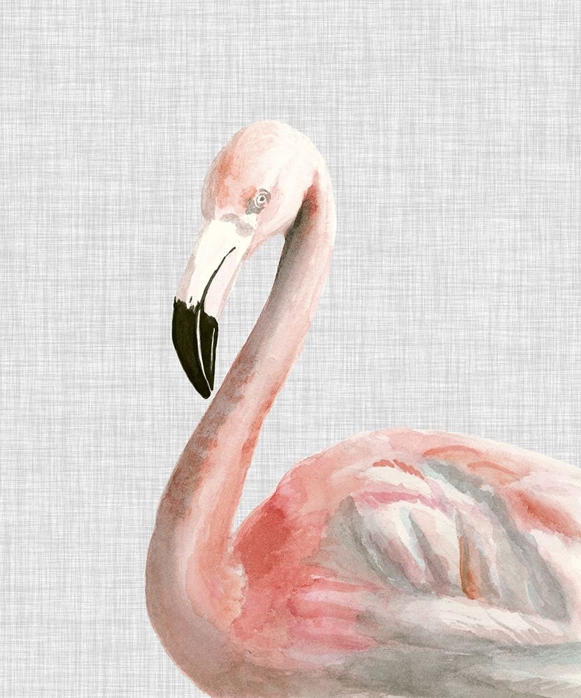 Art Print: Custom Watercolor Flamingo (ASH)