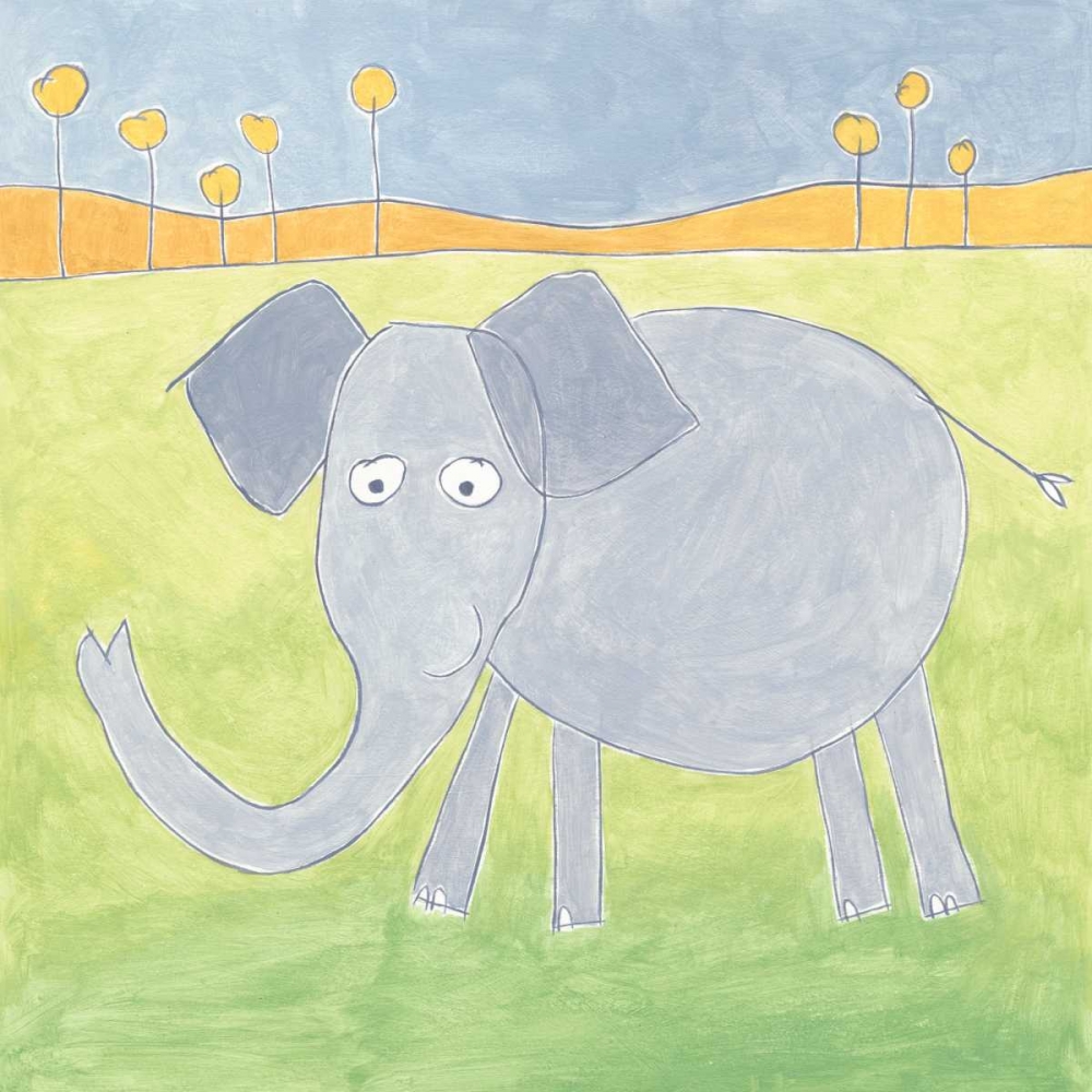 Wall Art Painting id:83673, Name: Quinns Elephant, Artist: Meagher, Megan