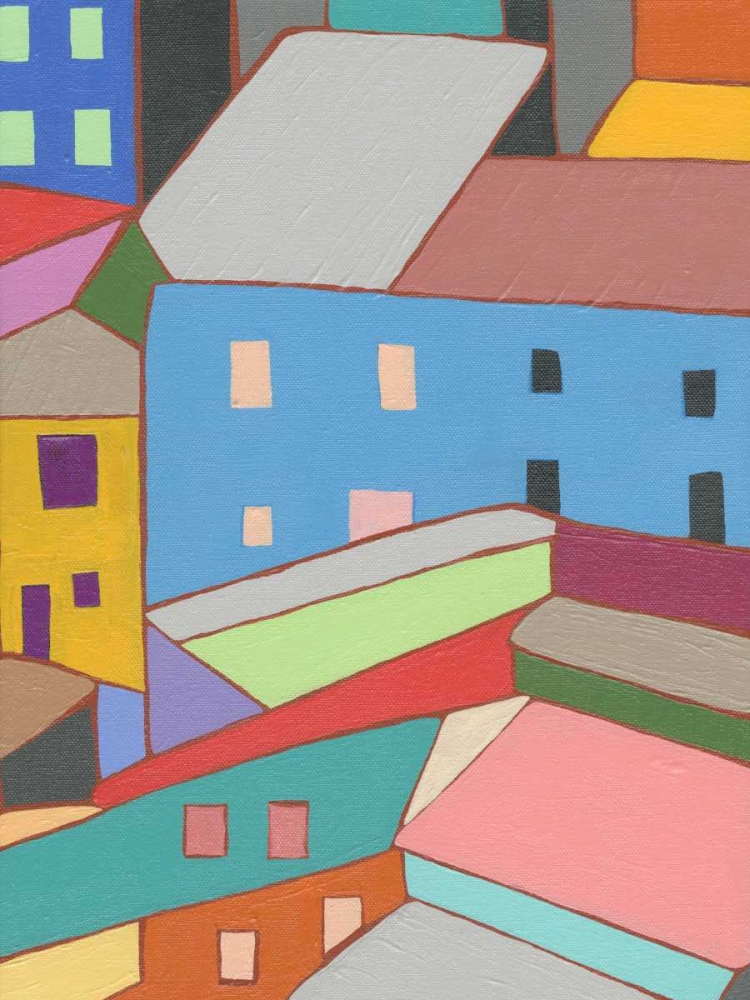 Wall Art Painting id:84801, Name: Rooftops in Color I, Artist: Galapon, Nikki