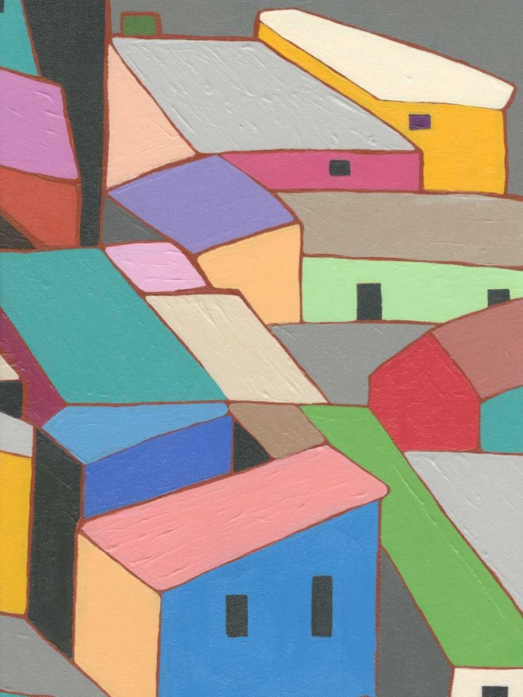 Wall Art Painting id:84807, Name: Rooftops in Color VII, Artist: Galapon, Nikki