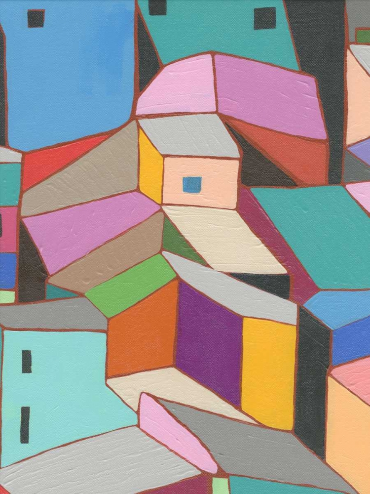 Wall Art Painting id:84808, Name: Rooftops in Color VIII, Artist: Galapon, Nikki