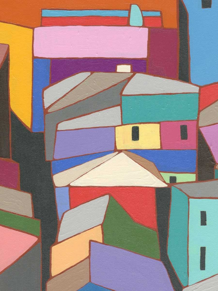 Wall Art Painting id:84809, Name: Rooftops in Color IX, Artist: Galapon, Nikki