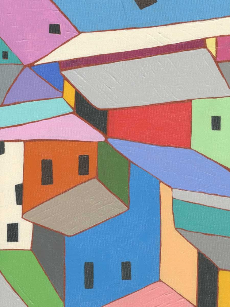 Wall Art Painting id:84812, Name: Rooftops in Color XII, Artist: Galapon, Nikki