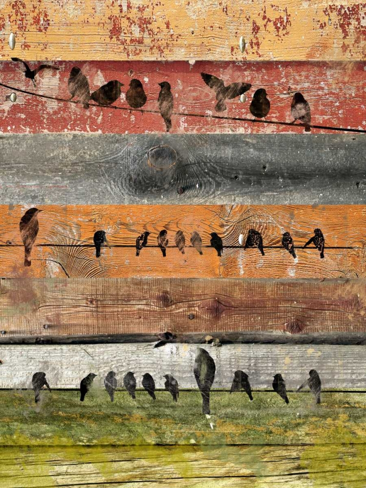 Wall Art Painting id:183871, Name: Birds on Wood I, Artist: Orlov, Irena