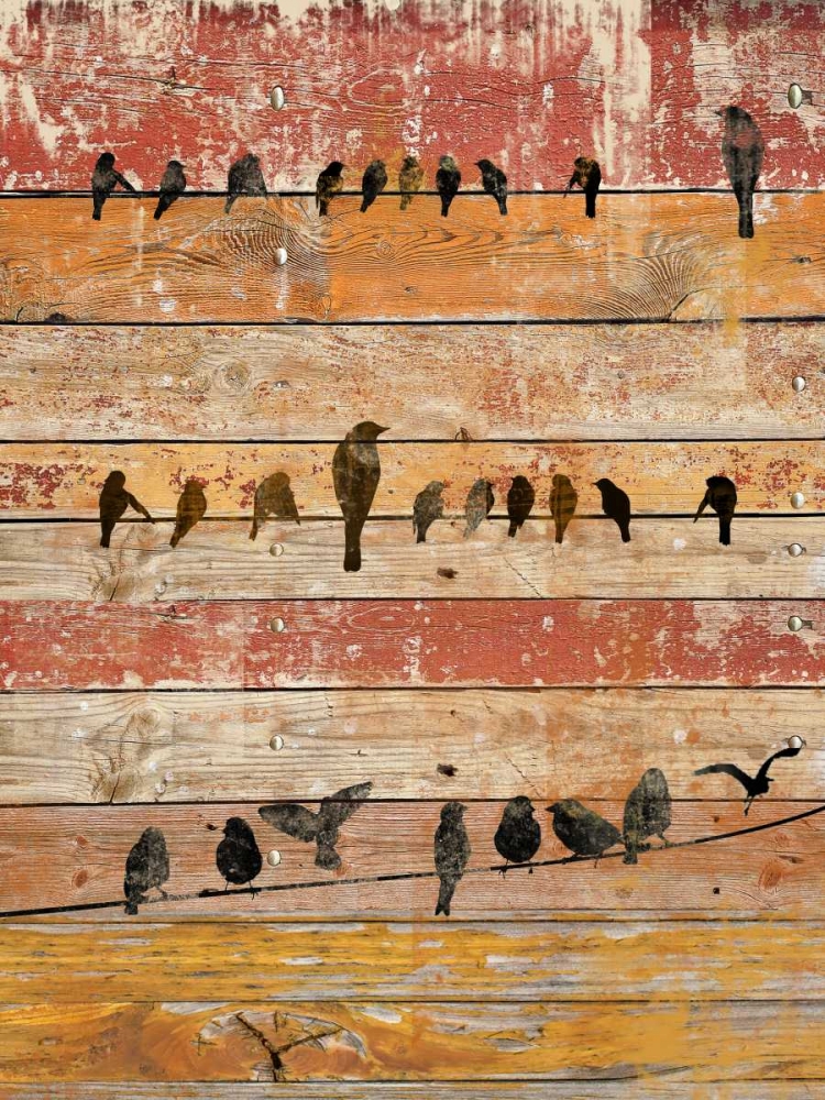 Wall Art Painting id:183872, Name: Birds on Wood II, Artist: Orlov, Irena