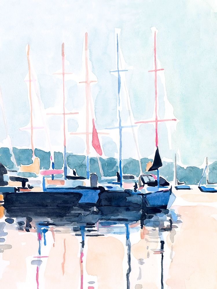 Wall Art Painting id:275219, Name: Watercolor Boat Club I, Artist: Scarvey, Emma