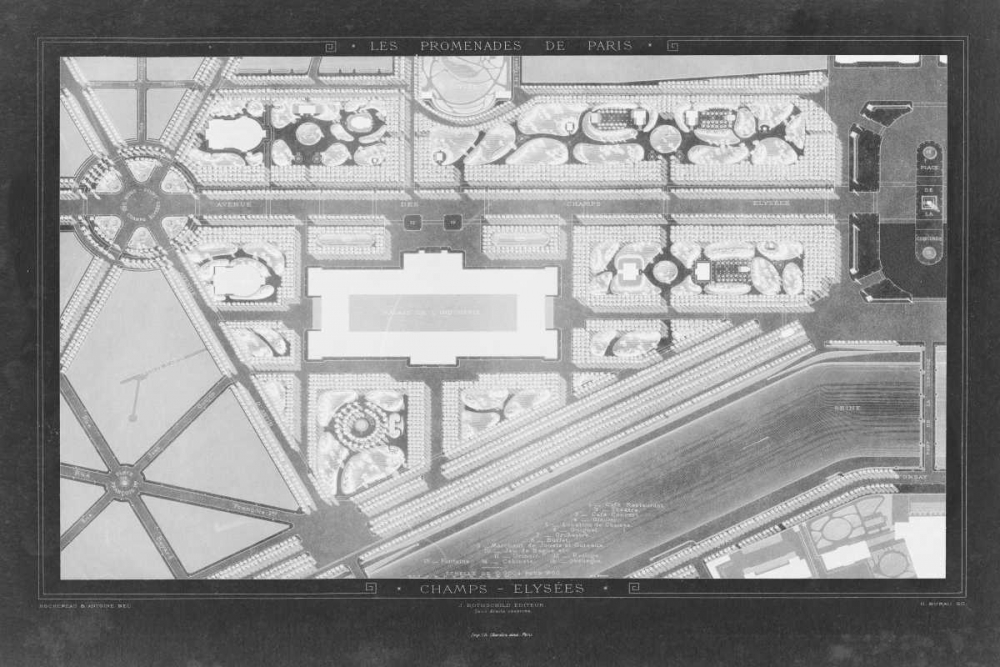 Wall Art Painting id:98794, Name: French Garden Blueprint IV, Artist: Unknown