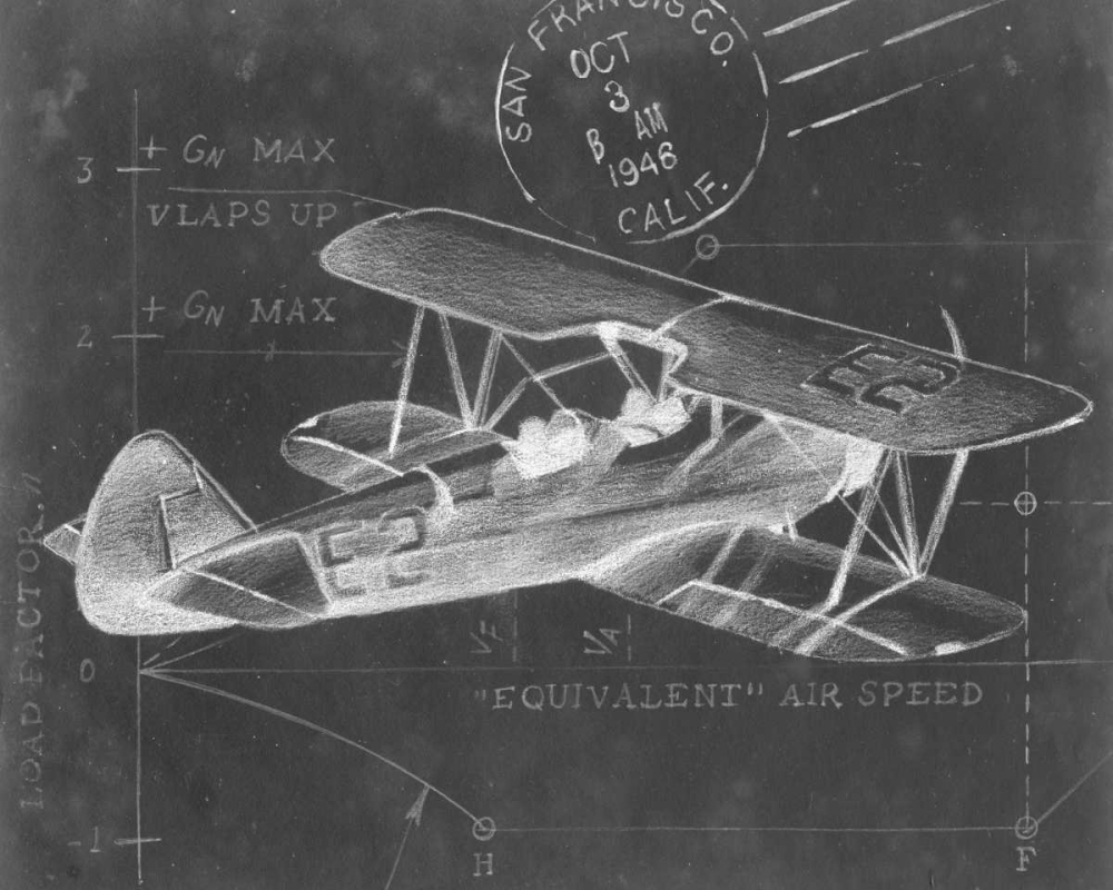 Wall Art Painting id:98906, Name: Flight Schematic I, Artist: Harper, Ethan