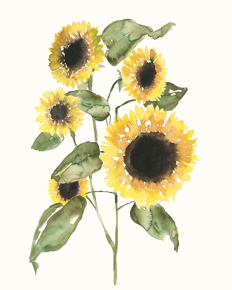 Wall Art Painting id:312563, Name: Sunflower Composition I, Artist: Goldberger, Jennifer