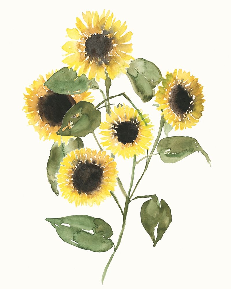 Wall Art Painting id:312564, Name: Sunflower Composition II, Artist: Goldberger, Jennifer